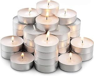 Perpetual Tea Light Candles Set of 50-100% Pure Wax, Smokeless, Tealight Candles for Home Decoration, 3 Hour Burniong Time Candles for Diwali,Christmas,New Year, Festivals