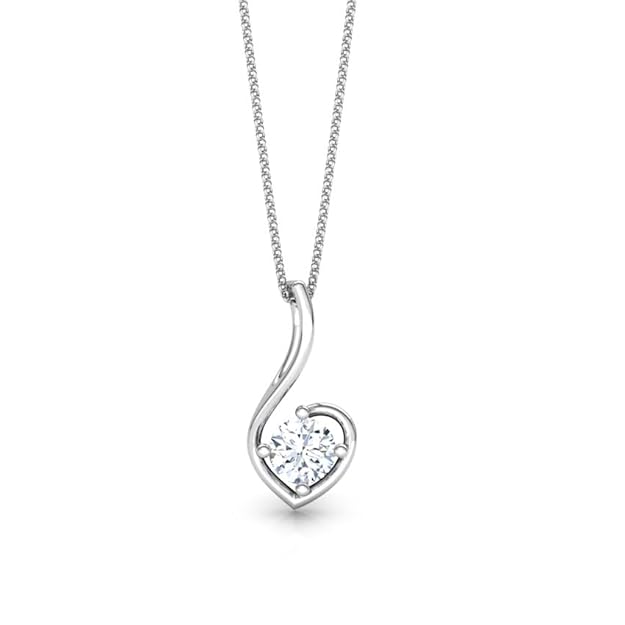 Carat Affairs Elysian Solitaire Pendant with Chain