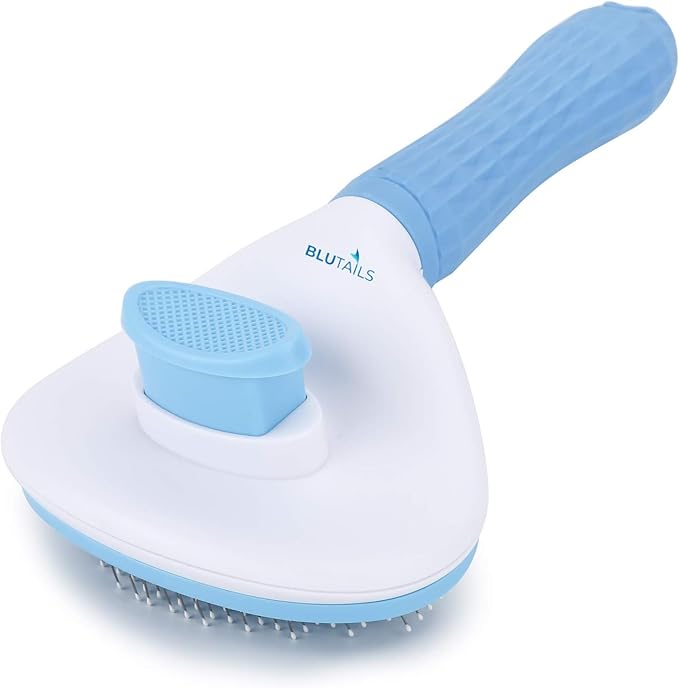 Blutails Slicker Brush for Dogs and Cats | Self Cleaning Brush For Grooming Pets | Suitable for Cats and Dogs and Any Fur Babies