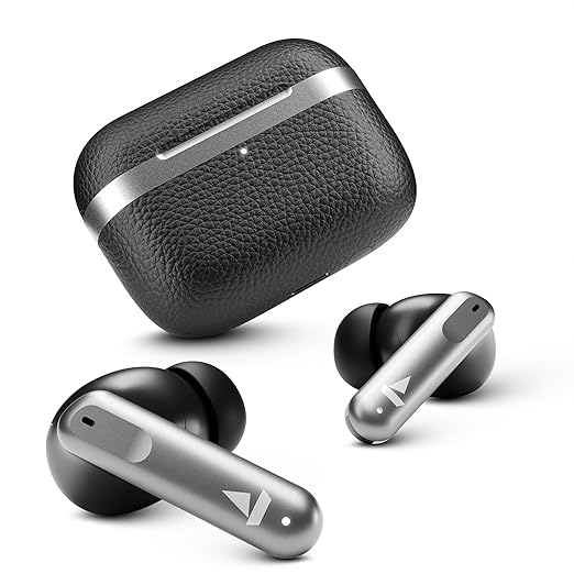 [Apply Coupon] - boAt Airdopes 111v2, Premium Leather Finish, 4Mics ENx, 50HRS Battery, 13mm Drivers, Fast Charge, Dual Pair, v5.4 Bluetooth TWS in Ear Earbuds Wireless Earphones with mic (Classic Black)