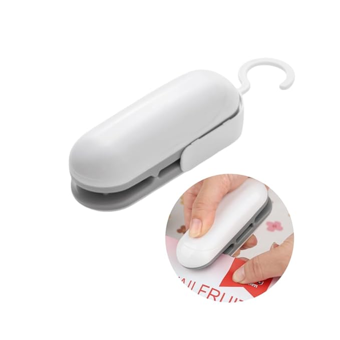 Mini chip bag sealer, Handheld Hot vacuum sealer, Portable chip bag resealer, snack, plastic bag, cookie - pink - no battery