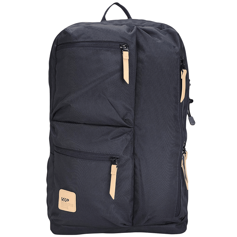 VIP Trot 01 19 Litres Polyester Casual Backpack (3 Front Pockets, BPTRO01BLU, Blue)