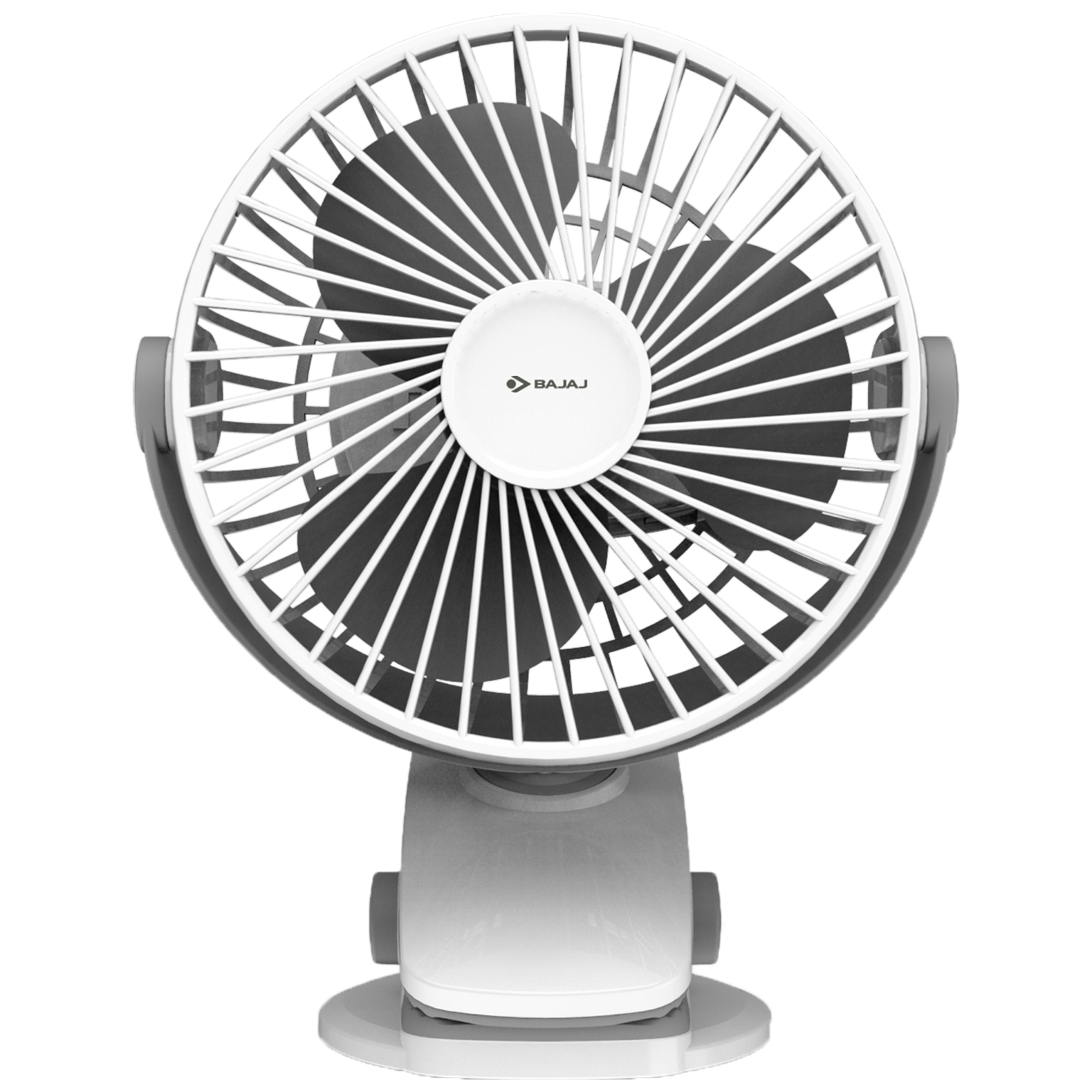 Bajaj Pygmy Mini 11cm Sweep 3 Blade Table Fan (USB Charging, 251268, White Smoke)