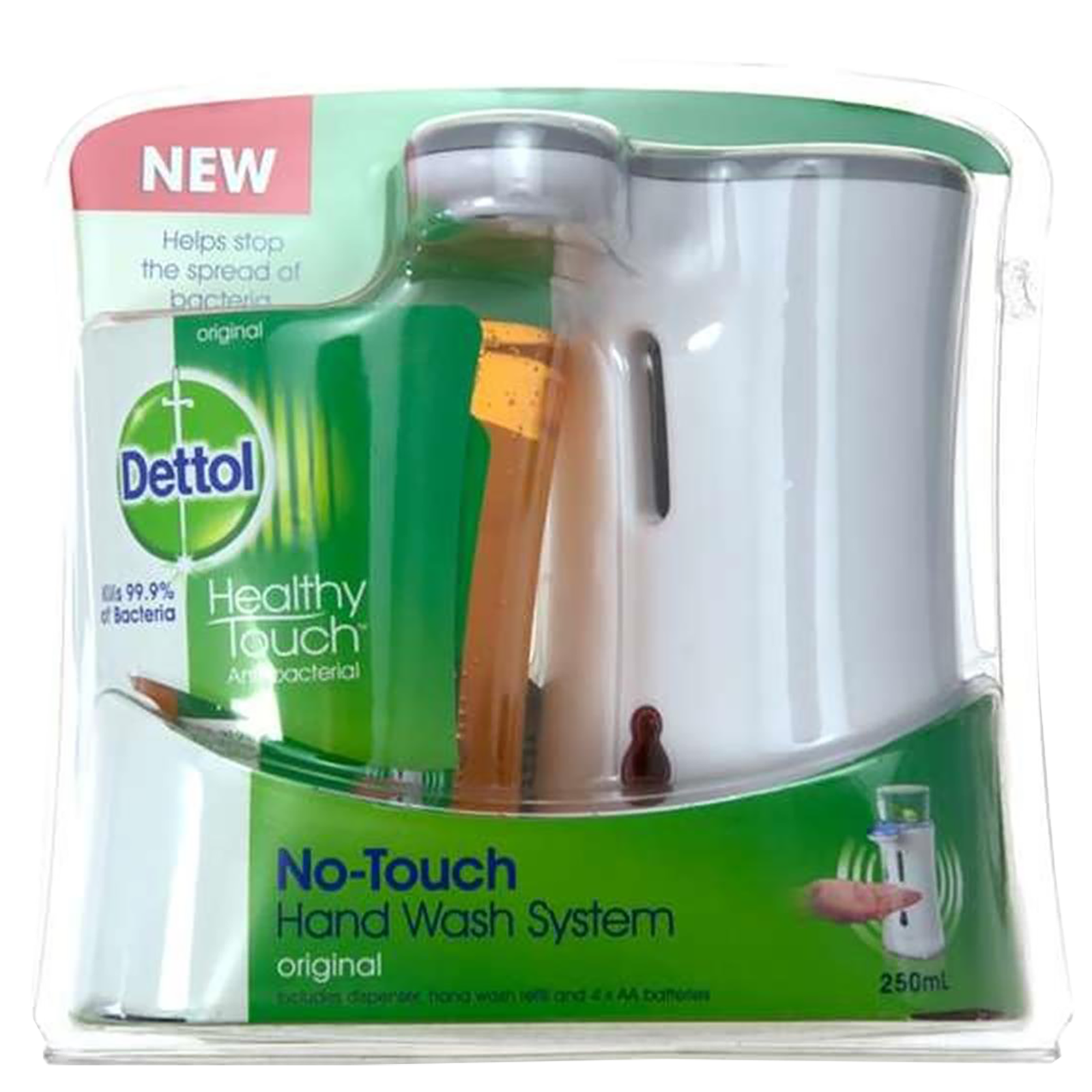 Dettol Automatic Soap Dispenser (Aloe Vera Refill Pack- 250ml, 3192934, White)