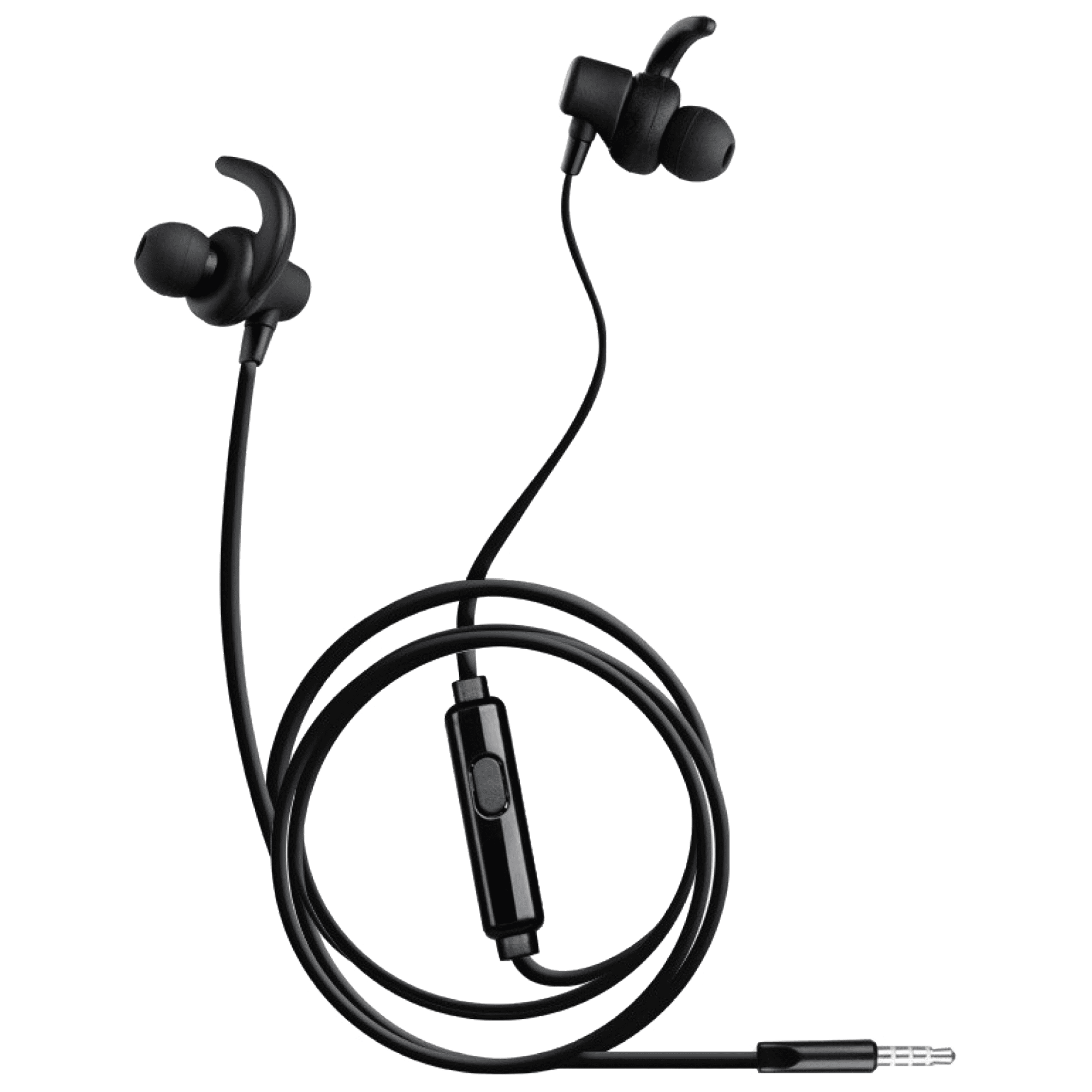 Zebronics Petal Wired Earphone with Mic (In Ear, Black)