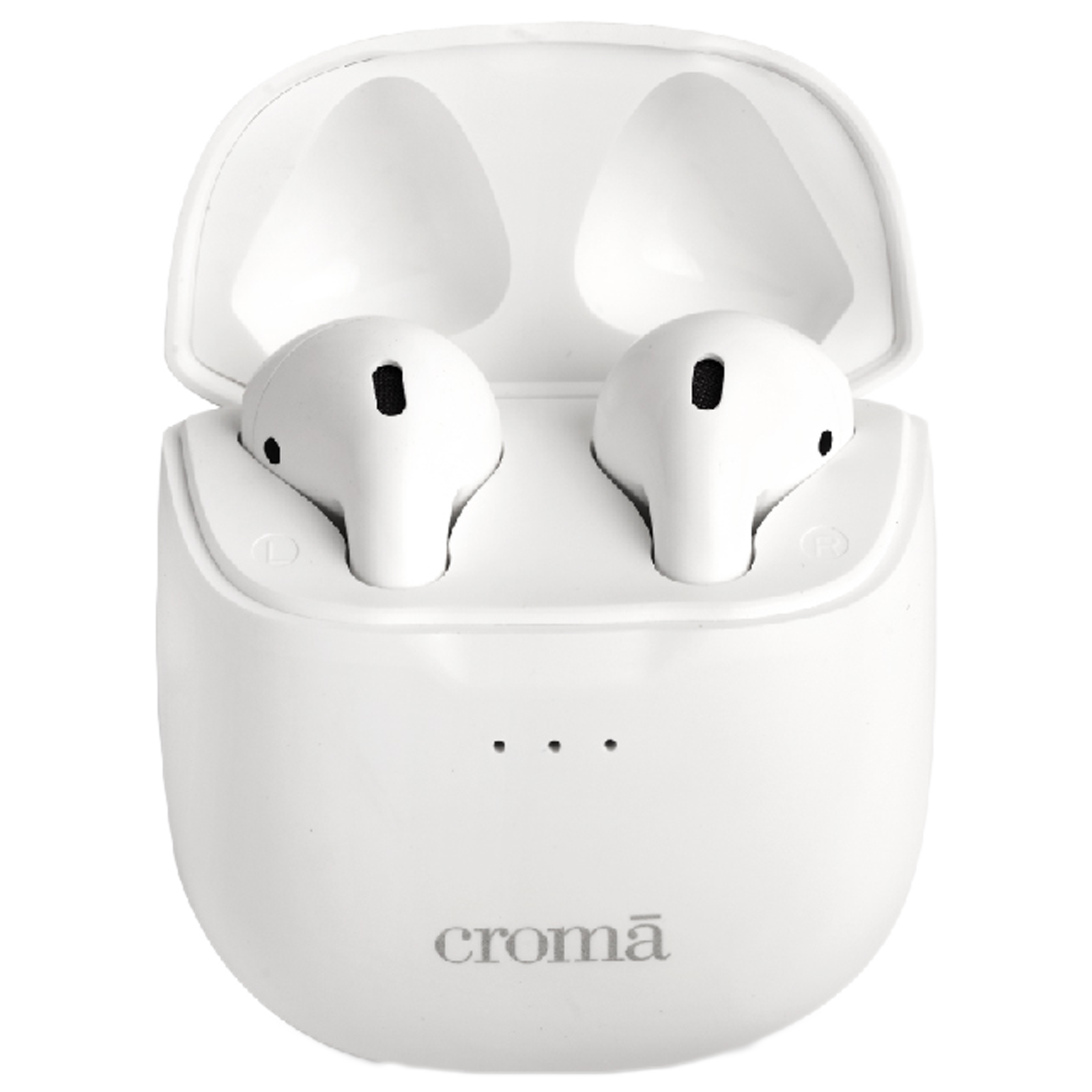 Croma CREEH1901sBTEB TWS Earbuds (Sweat Resistant, 20 Hours Playback, White)