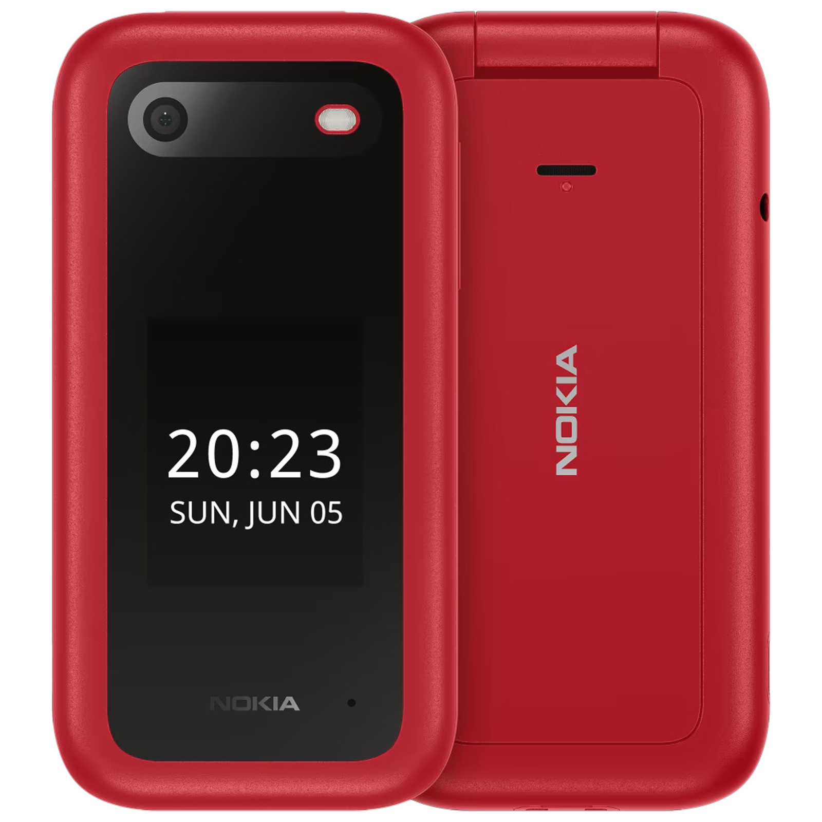 Nokia 2660 Flip (128MB, Dual SIM, Rear Camera, Red)