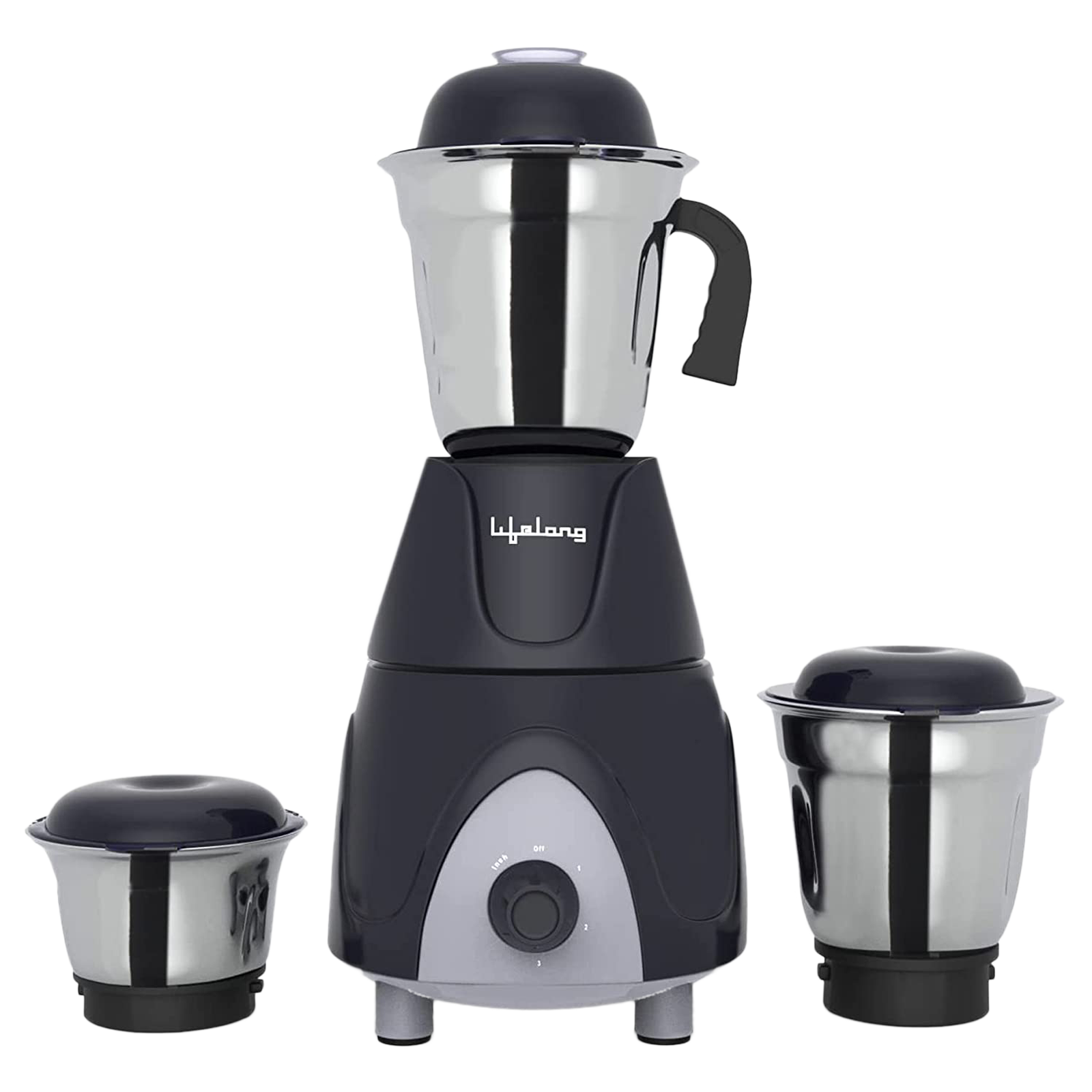 Lifelong 750 Watts 3 Jars 4 Blades Mixer Grinder (3 Speed Setting Motor, LLMG759, Grey)