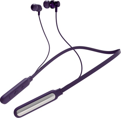 Rueqn RN-47 Jaxx- 48 Hour Playtime Bluetooth Headphone Neckband Earphone-2 Bluetooth  (Purple, In the Ear)