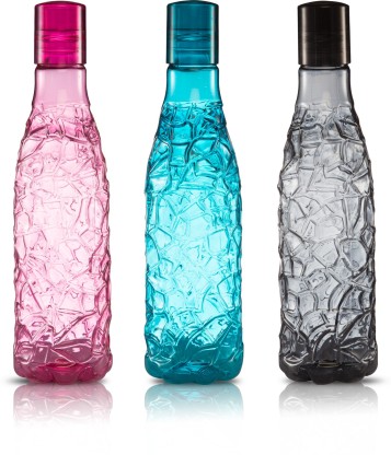 Flipkart SmartBuy Designer Mosaic Bottle - 1000ml - PET  (Pack of 3, Multicolor, Plastic)