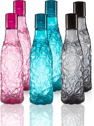 Flipkart SmartBuy Designer Mosaic Bottle - 1000ml - PET  (Pack of 6, Multicolor, Plastic)