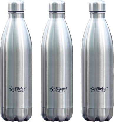 Flipkart SmartBuy Double Walled Cola 3000 ml Flask  (Pack of 3, Silver, Steel)