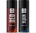 BOMBAY SHAVING COMPANY Red Spice & Black Vibe 150ml x 2 Combo Deodorant Spray  -  For Men  (300 ml, Pack of 2)