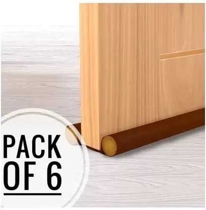 Santram Enterprises Door Stoppers | Seal | Closers |Bottom| (Pack of 6, 39 INCH) Strip Guard Floor Mounted Door Stopper  (Brown)