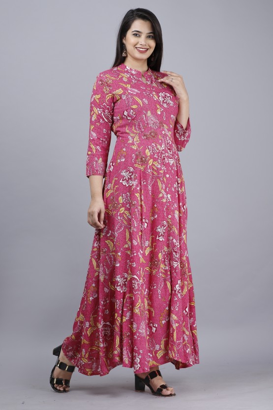 Women Gown Pink Dress