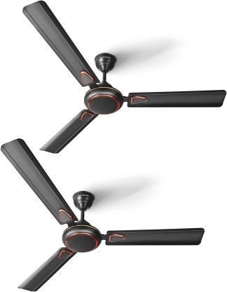 Longway Kiger P2 1200 mm 3 Blade Ceiling Fan  (Ultra High Speed | Smoked Brown | Pack of 2)