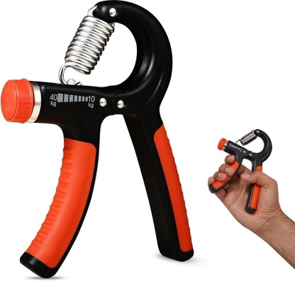 Manogyam For Best Exerciser Adjustable 10kg Hand Grip/Fitness Grip  (Black, Orange)