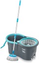 Prestige Alpha with 2 Microfiber heads 360 Degree Spinner Mop Set  (Grey, Blue)