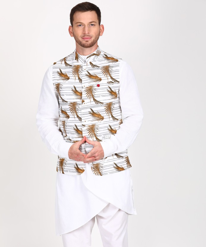 Men Printed Nehru Jacket