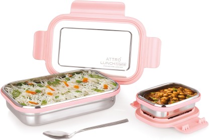 ATTRO Lunchmate Sleek & Compact Airtight Leakproof 2 Containers Lunch Box  (980 ml)