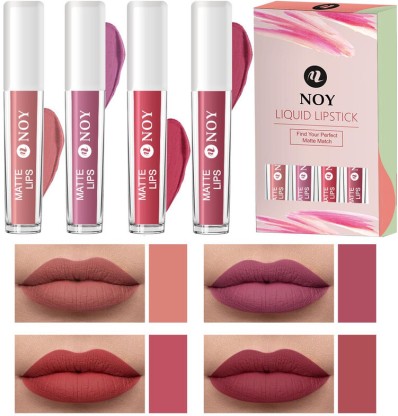 NOY Saloon Secrets Result:4 Shades Of Western Nude Matte Magic Lip Colors Set #WC119  (Nude, Nude Pink, Tan Nude, Mauve Nude, 16 ml)