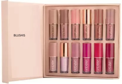 BLUSHIS HANDAIYAN Lipstick Set of 12 Matte Velvet Mini Liquid Lipstick Set for Women  (The Swiss Handiyan Nude Edition, 30 ml)