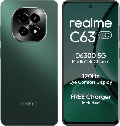 realme C63 5G Charger in the Box (Forest Green, 128 GB)  (6 GB RAM)