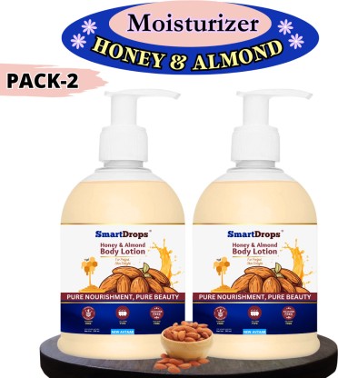 smartdrops Body Lotion with the Sweetness of Honey and the Nutty Richness of Almonds  (500 ml)