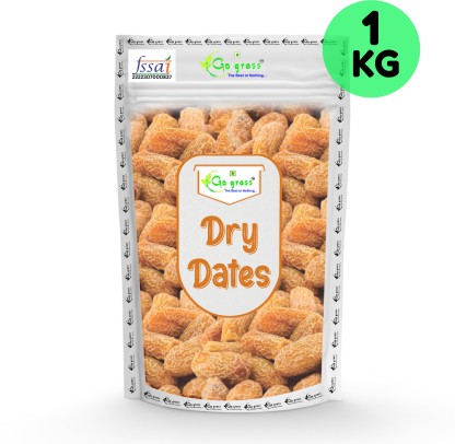 GO GRASS | Khajur kharak | Arabian Dates | Exceptional Taste and Soft Texture, No Sugar | Dates  (1 kg)