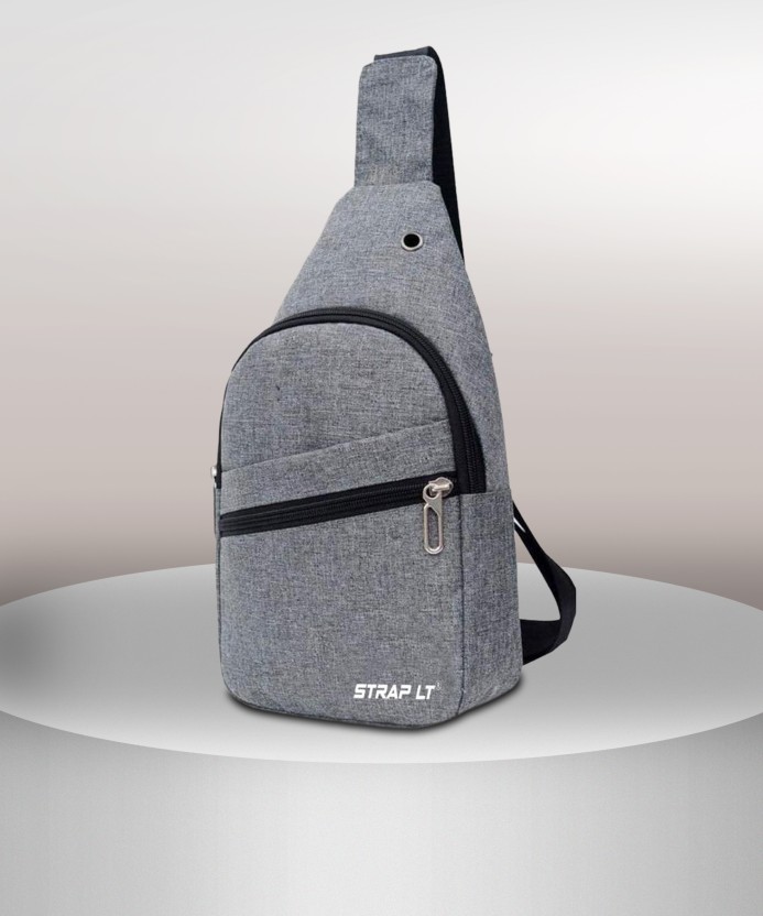 Grey Men & Women Sling Bag Crossbody Shoulder Backpack Chest Sling Bag Lightweight One Strap Sling Bag