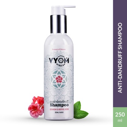 VYOM INDIA Geranium Anti-Dandruff|2 in 1 Conditioner Shampoo|Purely Organic & Plant Based  (250 ml)