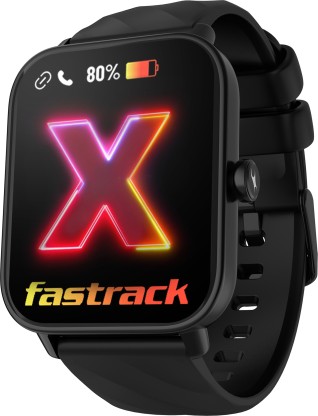 Fastrack Revoltt X,46.4mm HD Display,BT Calling,Advanced Chipset,Calculator,Inbuilt Games Smartwatch  (Black Strap, Free Size)