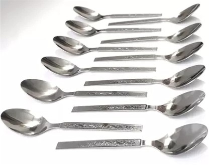 Convay Design dinner Stainless Steel Table Spoon Stainless Steel Soup Spoon Set  (Pack of 12)