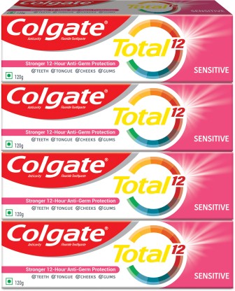 Colgate Total Sensitive Anti-Germ Protection Toothpaste  (480 g, Pack of 4)