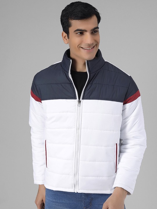 Kotty - Men White Colourblocked Puffer Jacket