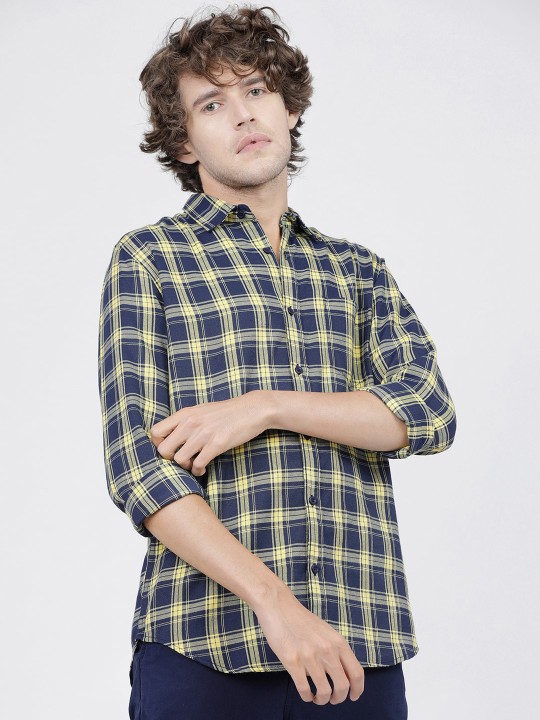 KETCH - Slim Fit Tartan Checks Casual Shirt