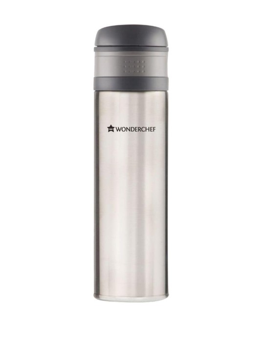 Wonderchef - Silver-Toned Solid Stainless Steel Double Wall Vacuum Insulated Flask 500ml