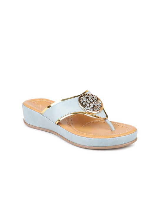 Inc 5 - Blue Embellished Comfort Sandals