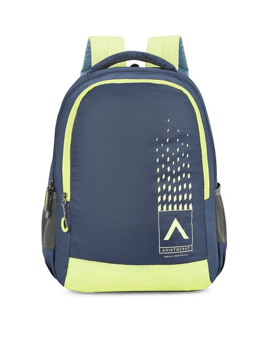 Aristocrat - Unisex Navy Blue & Yellow Backpack