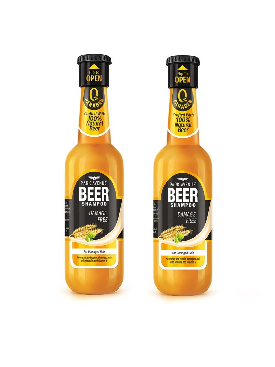 Park Avenue - Set of 2 Damage Free Beer Shampoo - 180 ml Each