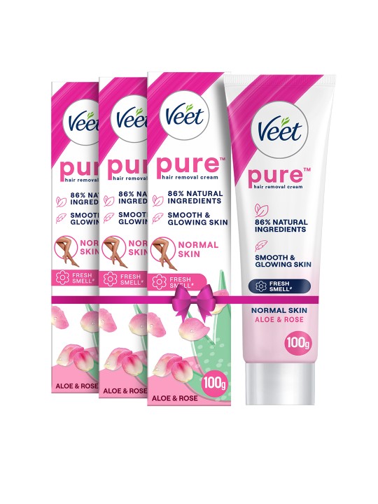 Veet - Set of 3 Pure Hair Removal Cream For Normal Skin - 100g Each