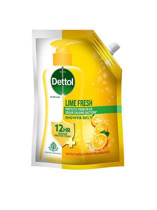 Dettol - Lime Fresh 12 hr Odour Protection Shower Gel with Yuzu - 450 ml