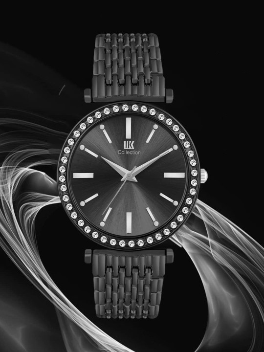 IIK COLLECTION - Women Round Dial Stainless Steel Bracelet Style Straps Analogue Watch