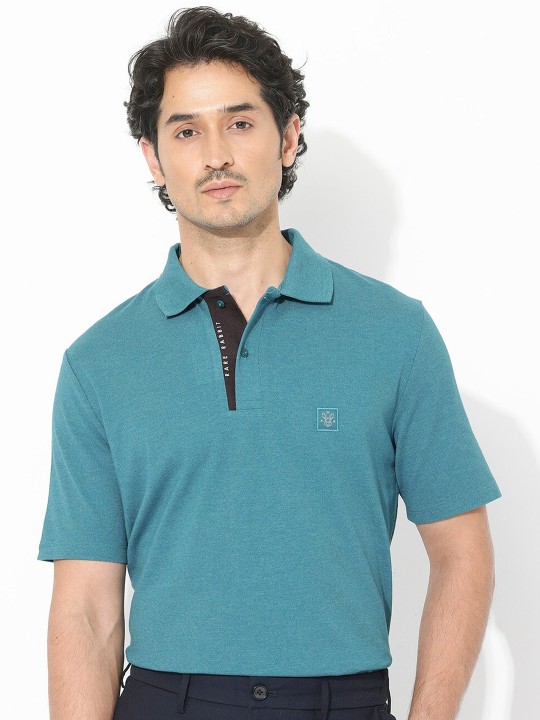 RARE RABBIT - Men Gamor Polo Collar T-Shirt