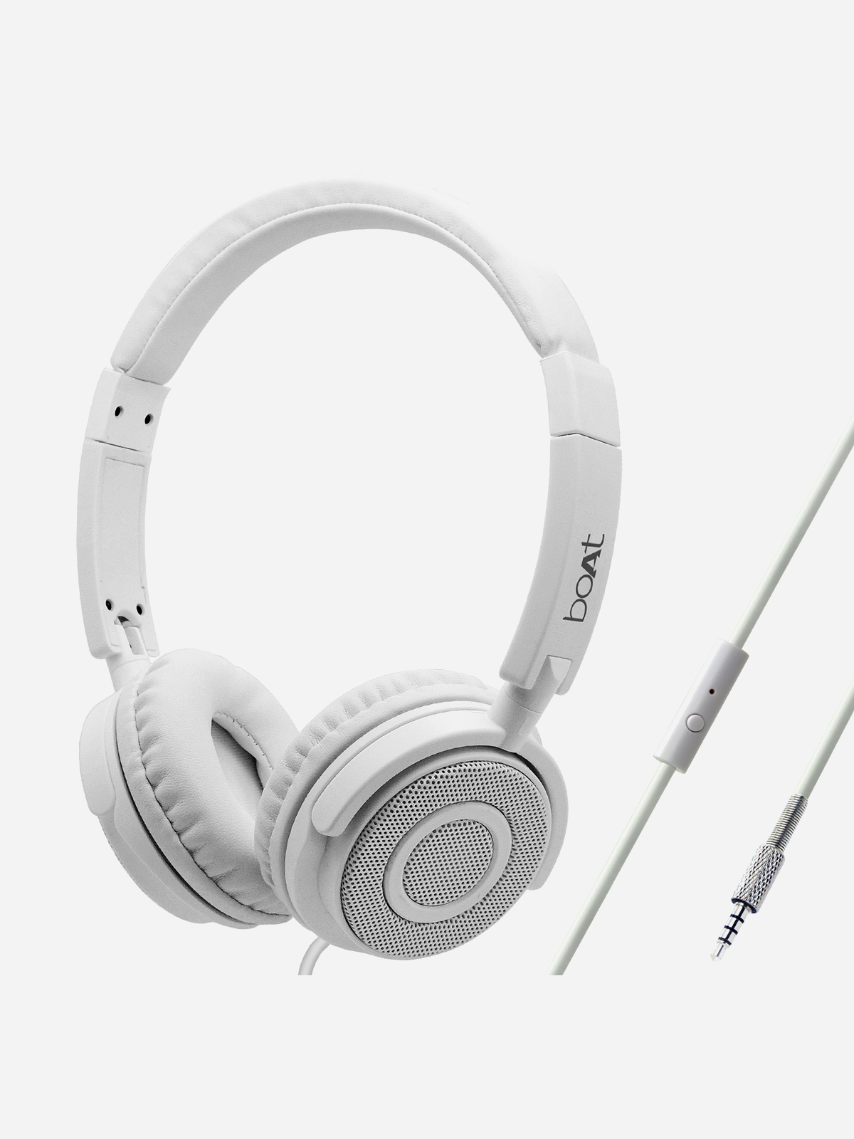 boAt - BassHeads 900 On-Ear Wired Headphone, White