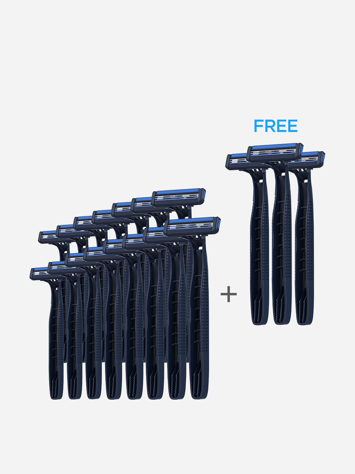 LetsShave - Pro 2 Plus Disposable Razor | Twin Blade Disposable Shaving Razor (Pack of 15+3 Free)