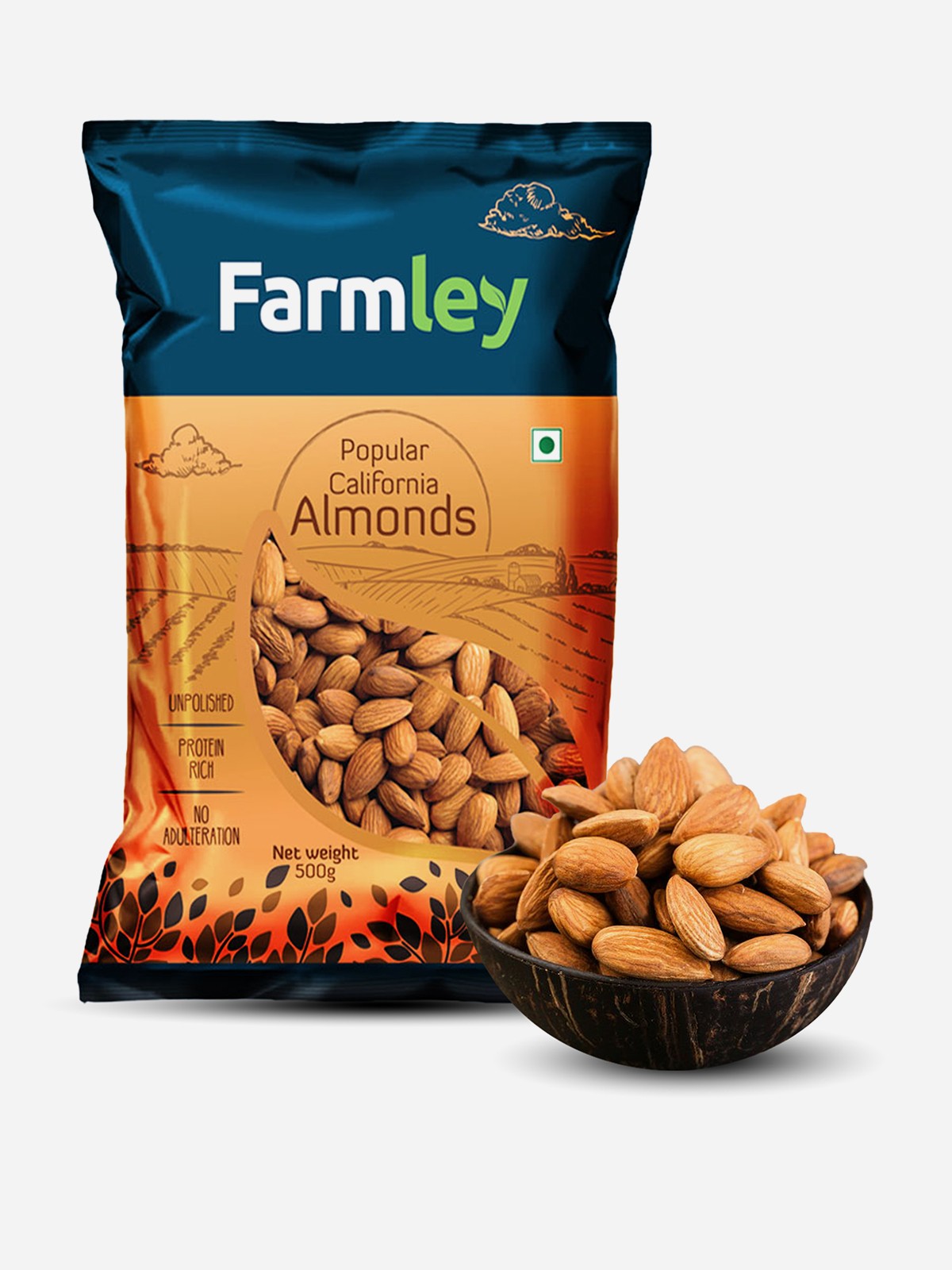 Farmley - Popular California Almonds (1 kg)