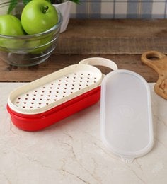 500ml Polypropylene Red and White Handy Grater, Set of 2