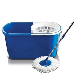 360 Degree Quick Spin Bucket Mop with 2 Wheels & 2 Microfibre Refills