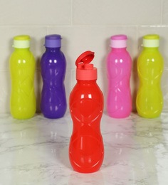 Plastic Multicolour 600 ML Bottle - Set of 5